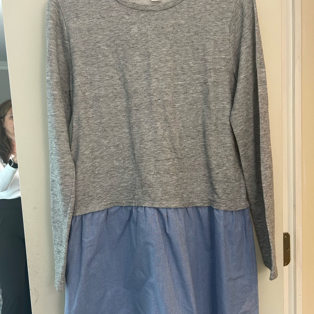 J.Crew Gray Long Sleeve Top